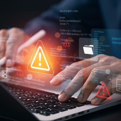 Cybersecurity,Threat,Warning,Concept,With,Developer,Analyzing,System,Code,On